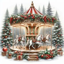 Схема вышивки «Christmas Carrousel»