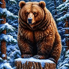 Схема вышивки «медведь»