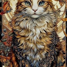 Схема вышивки «Сказочный котик»