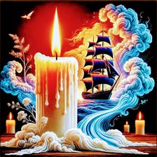 Схема вышивки «Свеча»