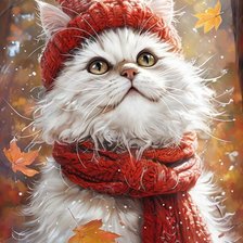 Схема вышивки «кот»