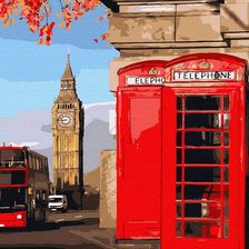 Схема вышивки «телефонная будка, лондон»