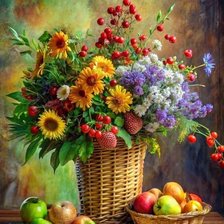 Схема вышивки «Цветы в вазе»