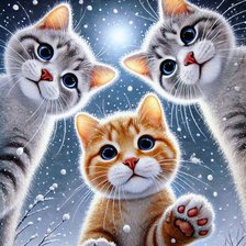 Схема вышивки «котята»