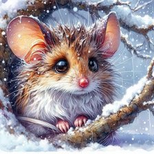 Схема вышивки «мышь»