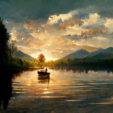 Схема вышивки «В лодке»