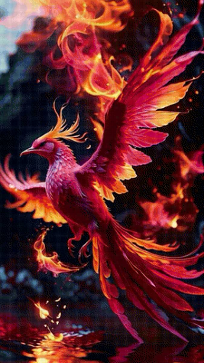 Розовый феникс - феникс - предпросмотр