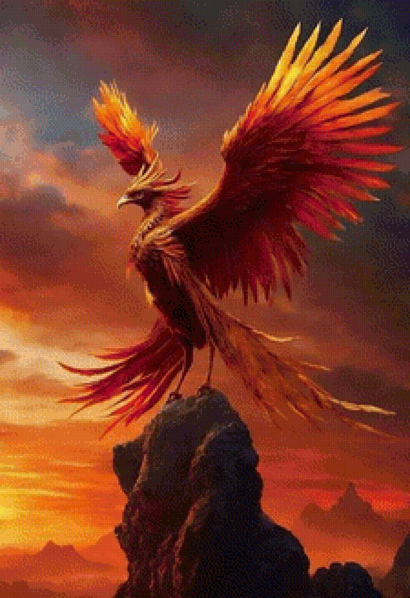 Феникс на горе - феникс - предпросмотр