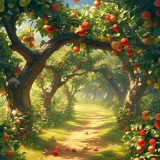 Схема вышивки «Дорожка в саду»