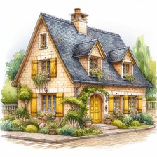 Схема вышивки «Домик»