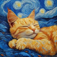 Схема вышивки «orangebluecat»