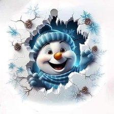 Схема вышивки «снеговик»