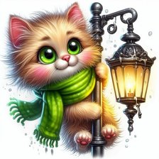 Схема вышивки «котенок»