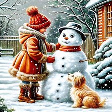 Схема вышивки «девочка»