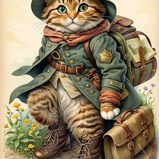 Схема вышивки «кот»