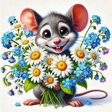 Схема вышивки «мышь»