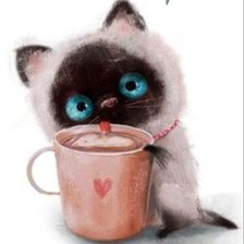 Схема вышивки «Котенок»