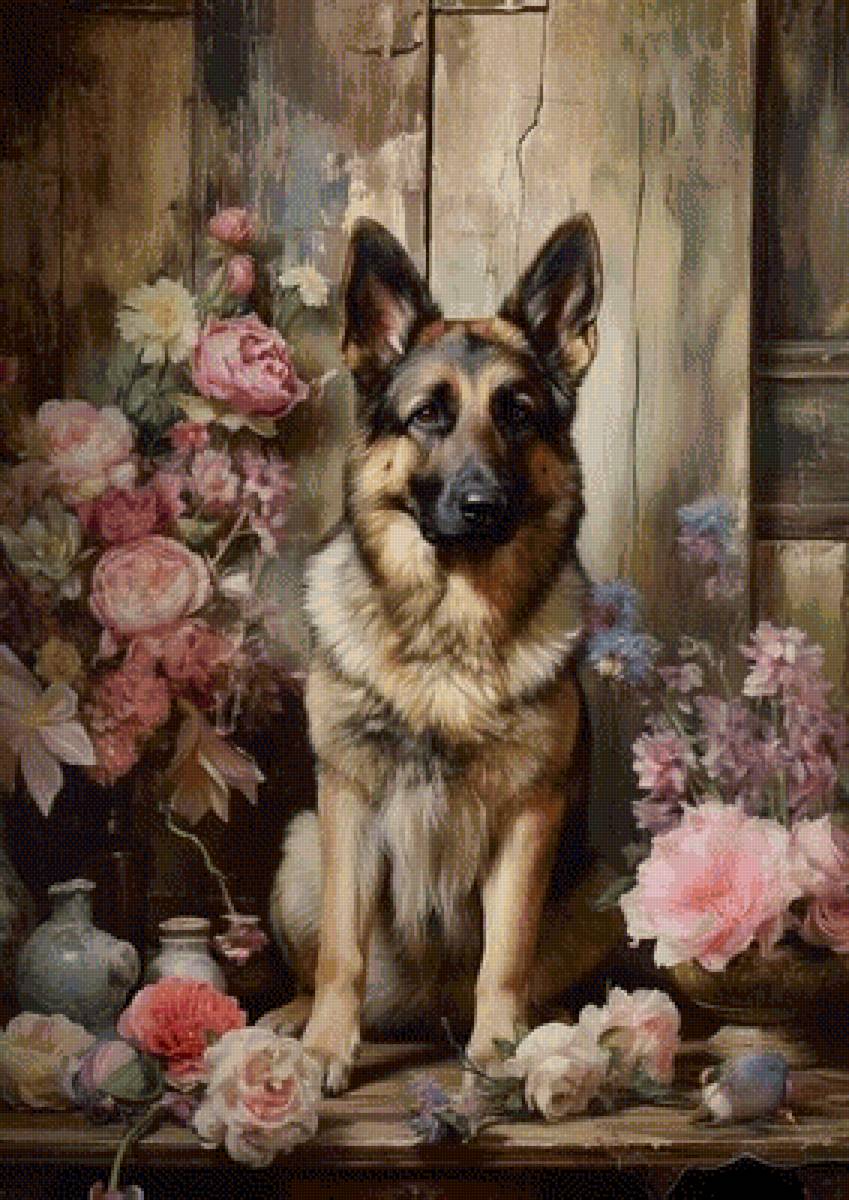 Среди цветов - арт - предпросмотр