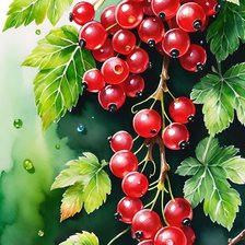 Схема вышивки «Красная смородина»