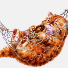 Схема вышивки «Котик»