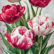 Схема вышивки «Тюльпаны»