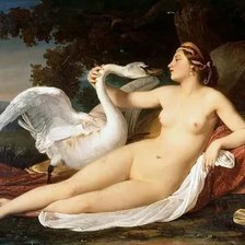 Схема вышивки «Леда и лебедь»