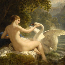 Схема вышивки «Леда и лебедь»