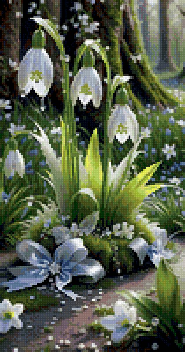 Первоцветы - первоцветы, ландыши - предпросмотр