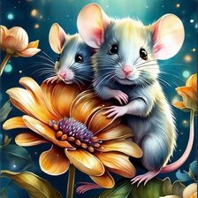 Схема вышивки «мыши»