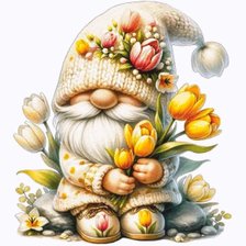 Схема вышивки «Весенний гном»