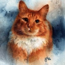 Схема вышивки «Рыжий кот. Анастасия Беседина»