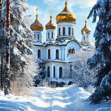 Схема вышивки «Храм»