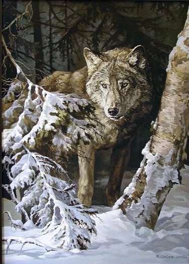 В лесу. Владимир Сасов - русские художники - оригинал