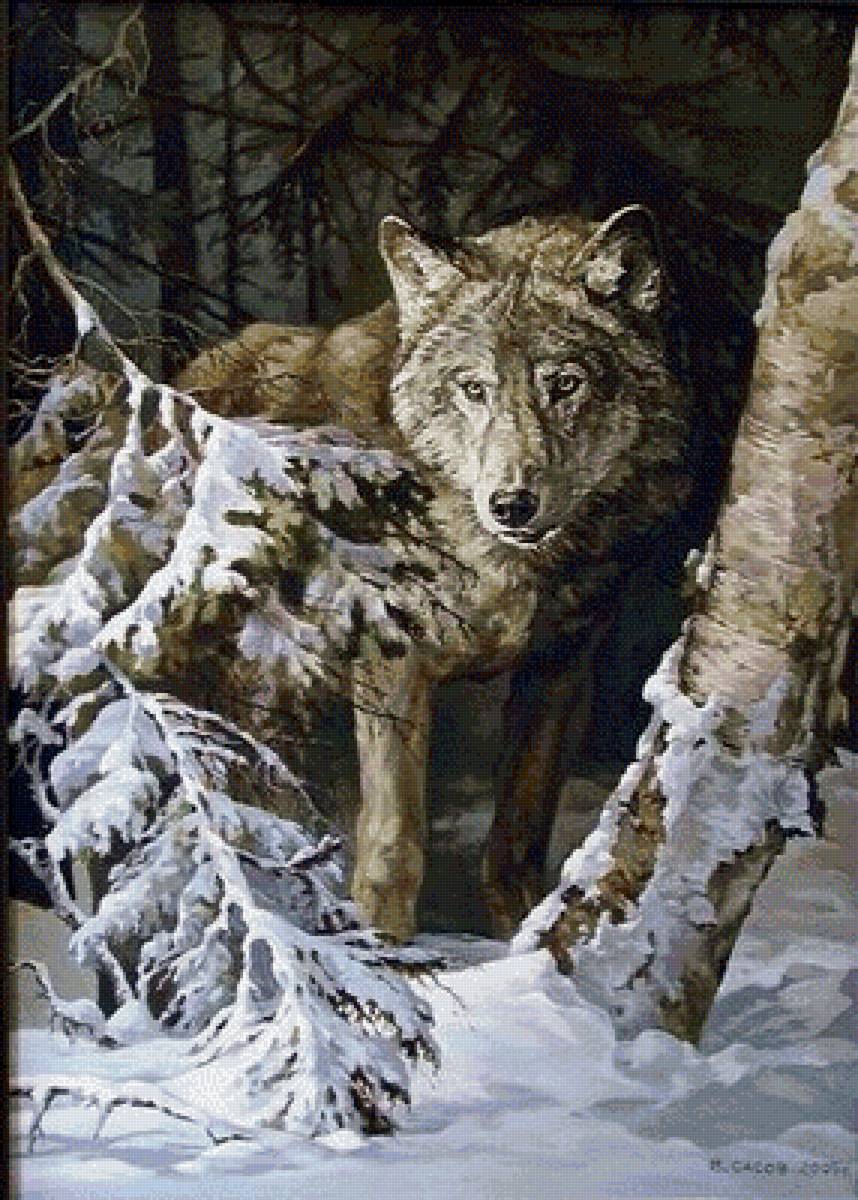 В лесу. Владимир Сасов - русские художники - предпросмотр