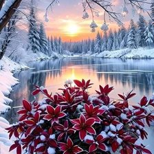 Схема вышивки «Зимний пейзаж»