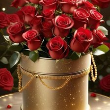 Схема вышивки «Роза красные»