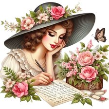 Схема вышивки «девушка»