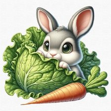 Схема вышивки «заяц»