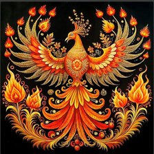 Схема вышивки «Птица»