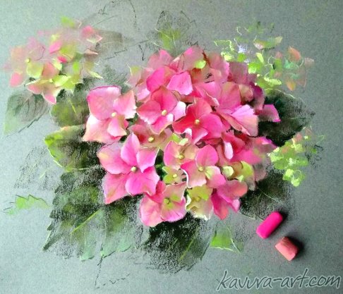 Вера кавура - цветы букет гортензия - оригинал