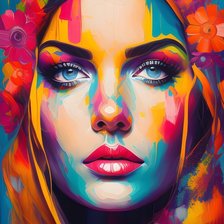 Схема вышивки «девушка»