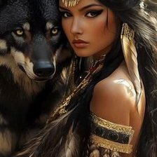 Схема вышивки «Охотница»