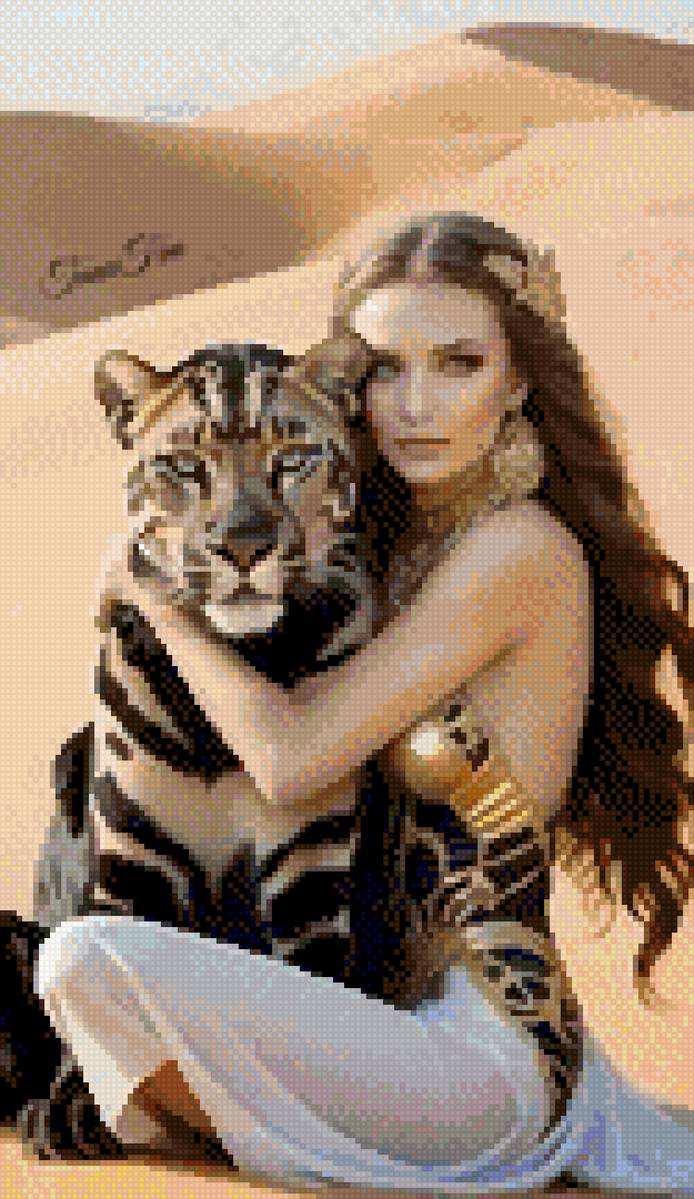 Красавица - животные, люди - предпросмотр