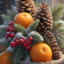 Схема вышивки «Новый год. Натюрморт»