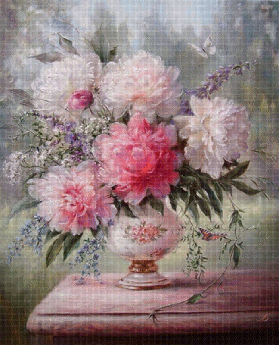 Перминова_гармония лета - ваза, букет, пионы, цветы - предпросмотр