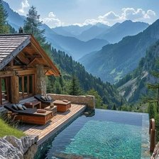 Схема вышивки «Дом в горах 2»