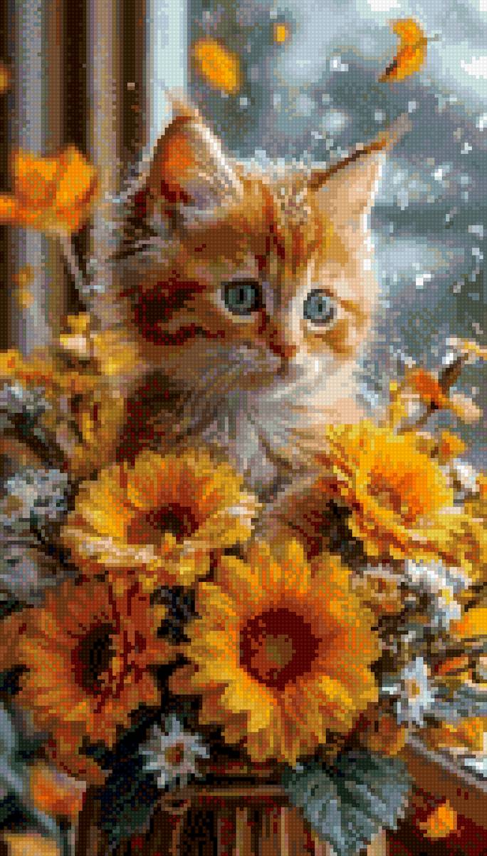 Рыжик - зима, животные, котик - предпросмотр