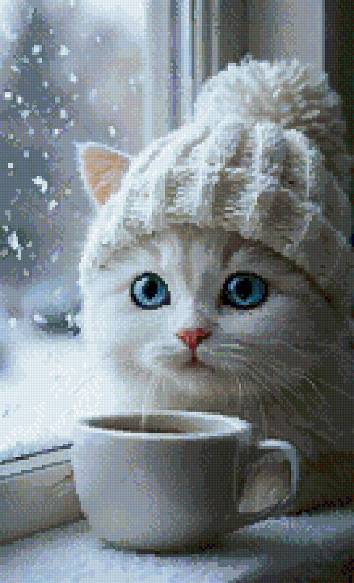 Котик - котик, животные, зима - предпросмотр