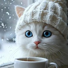 Схема вышивки «Котик»