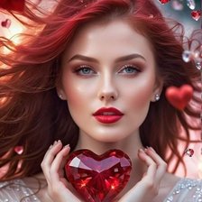 Схема вышивки «Девушка»